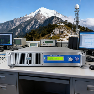 جهاز إرسال <span class=keywords><strong>FM</strong></span> للبث الإذاعي بقوة 1.5 كيلوواط (1500 واط) (مجموعة كاملة تشمل الهوائي والكابل ومعالج الصوت)، للبث الإذاعي/المجتمع/الإنترنت اللاسلكي - Product Image 5