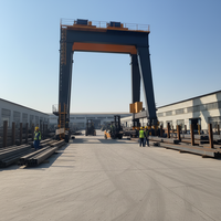 Grue à portique à double poutre en caoutchouc pour entrepôt, extérieur et intérieur, 15 tonnes, 16 tonnes, 20 tonnes, générateur diesel