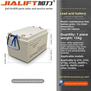 Batteria Originale Jiali 12V75Ah/120Ah Senza Manutenzione 6-EVF al Piombo-Acido per Carrello Elevatore Elettrico Nuova Condizione Materiale Plastico 1000kg - Product Image 6