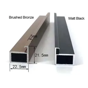 Aluminium Extrusion Glasrahmen Türprofile für Schranktüren Kleiderschranktüren Aluminium Küchenschrankprofil