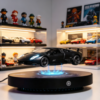 Modèle de voiture magnétique flottant en métal moulé sous pression, design moderne noir, modèle de voiture lévitant, décoration de table pour la maison