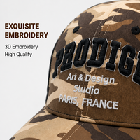Casquette Trucker Applique Six Panneaux Snapback 100% Coton Camouflage Patch Brodé Couronne Haute Certifiée CE Studio Sports d'été en plein air