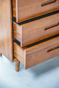 Cajones de madera maciza minimalistas escandinavos, almacenamiento de dormitorio de troncos nórdicos, armarios de madera, cómoda para sala de estar - Product Image 2