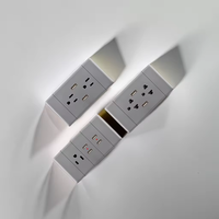 Prise électrique américaine interrupteur à bouton-poussoir USB/type-c prise murale prises et prises 118 panneaux PC dissimulés prise murale