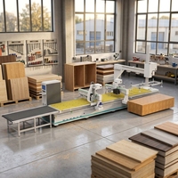 Router CNC de Alta Rigidez de 3 Ejes y 9kW con Engranaje Único, Precisión de Posicionamiento de 0.01mm, para Paneles de Madera, Muebles y Etiquetado Automático