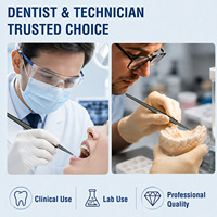Pincel 100% Kolinsky Sable para Laboratorio Dental, Pincel Metálico para Prótesis Dentales, Pincel para Modelado Dental, para Resina y Composite 000/00/1/2