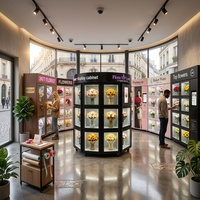 Distributeur automatique de fleurs réfrigéré JOYVEND avec refroidissement par compresseur et capacité de 8 bouquets pour la vente au détail en libre-service 24h/24 et 7j/7
