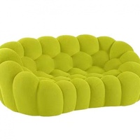 Canapé en forme de L incurvé créatif, style italien moderne et simple, design de luxe léger, avec coussins en mousse, pour salon, inspiré du ballon de football