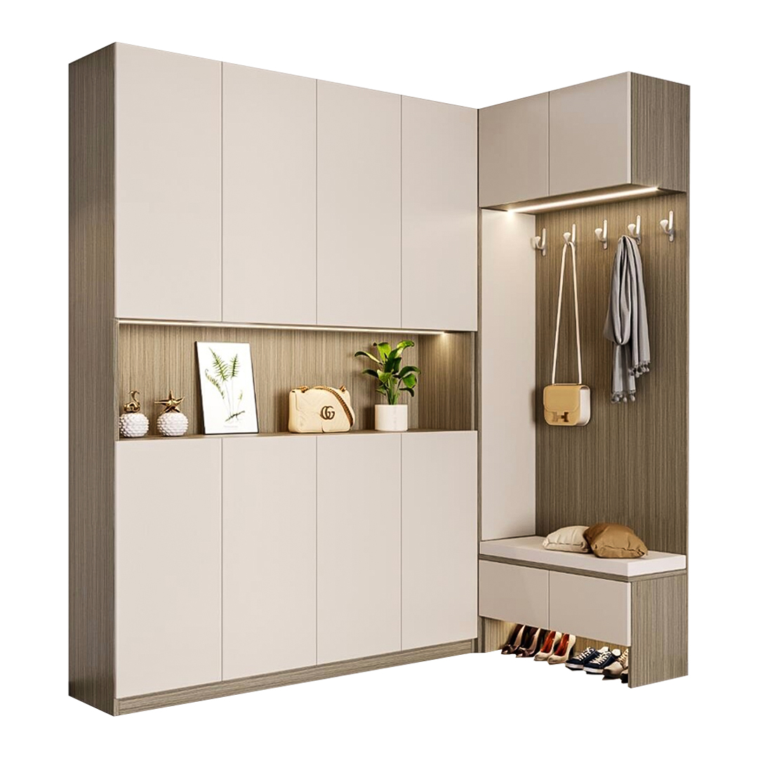 L Shaped Shoe Rack Space-Saving Storage for 50 Pair Shoes