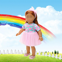V055 Ensemble de vêtements et d'accessoires pour poupées de 18 pouces faits à la main de haute qualité Vêtements pour poupées pour jouets éducatifs Tenues décontractées