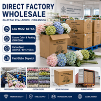 Bunga Hydrangea Artificial Joho Small Real Touch Premium Mewah Elegan untuk Pernikahan, Pesta, Gala, Kustom, Pesanan Khusus, Pedagang