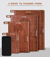 Cuaderno de PU Personalizado ODM, 256 Páginas Gruesas, Tapa Dura A5, Cuero Vintage para Escribir, Cuadernos de Viaje, Regalo con Logotipo Diario