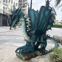 Statue de dragon géant absolu décoration de parc modèle de dragon en fibre de verre réaliste personnalisée