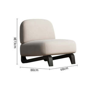 Fauteuil design simple et moderne de style nordique, fauteuil de luxe léger pour salon, chambre, appartement, salle à manger, hôtel - Product Image 5