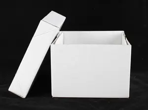 Scatola per torta ondulata bianca di vendita calda scatola per torta alta quadrata con finestra in PVC