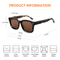 Lunettes de soleil polarisées de luxe à verres HD anti-reflet UV 400, design rectangulaire, monture épaisse en acétate, pour hommes – Meilleures ventes actuelles