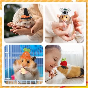 Disfraz de fiesta Accesorios de ropa para mascotas Mini sombreros para mascotas Serpientes Conejillo DE INDIAS Animales pequeños Lagartos lindos Sombreros de hámster - Product Image 5