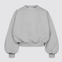 Sweat-shirts oversize pour femmes et hommes, coupe ample, col rond, sweat-shirt de haute qualité, mode décontractée, streetwear, pull court