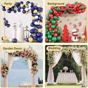 Kit de support de toile de fond carré réglable en métal robuste, cadre d'arche de mariage <span class=keywords><strong>pour</strong></span> mariage, anniversaire, photomaton, décoration d'événements - Product Image 5