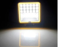 Penjualan Laris Lampu Kerja Cincin LED Bulat 4 Inci 72W 28MM dengan Lampu 24 Manik 8000lm 6000K Grosir Aluminium Universal