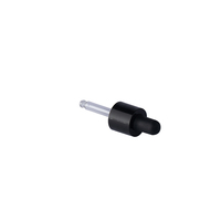 Compte-gouttes en plastique noir de 1ml avec pipette en verre pour flacon en verre Boston de 30ml