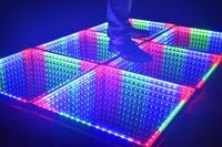 Mar slite RGB Panels Unendlichkeit interaktive 3D LED Tanzfläche Hochzeits effekte funkeln Unendlichkeit LED Tanzfläche
