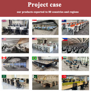 Bureau informatique commercial avec armoire de rangement latérale intégrée, tiroir et meuble de base – Mobilier de bureau pour postes de travail du personnel - Product Image 3