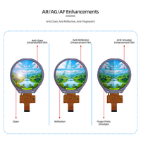 Layar LCD TFT Bulat 2.1 3.4 5 Inci 800*800 Antarmuka Mipi 3.4'' Panel Layar TFT Lingkaran