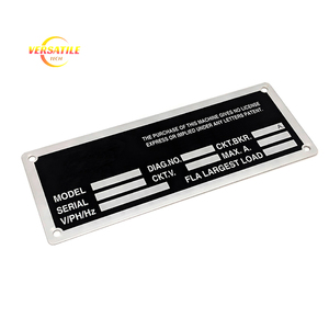 <span class=keywords><strong>Plaque</strong></span> <span class=keywords><strong>métallique</strong></span> personnalisée en aluminium anodisé noir étiquettes autocollants plaques signalétiques avec auto-adhésif - Product Image 5