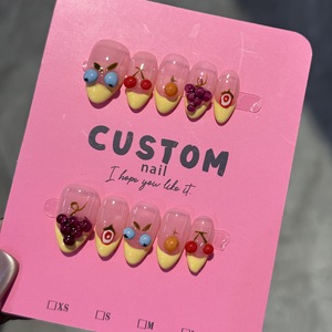 <span class=keywords><strong>Uñas</strong></span> Postizas Cortas Estilo Y2K, Acrílicas Hechas a Mano, <span class=keywords><strong>Decoradas</strong></span> con Flores 3D y Diamantes de Imitación, Reutilizables - Product Image 5