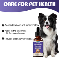 Gouttes antibiotiques pour animaux de compagnie, huile de poisson pure naturelle pour chiens et chats, soutien immunitaire, santé digestive, compléments alimentaires liquides