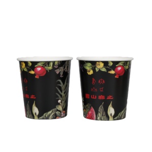 Dùng một lần giấy kraft súp ly với gợn tường tùy chỉnh in thân thiện với môi vuông trà sữa ly với lớp phủ - Product Image 6