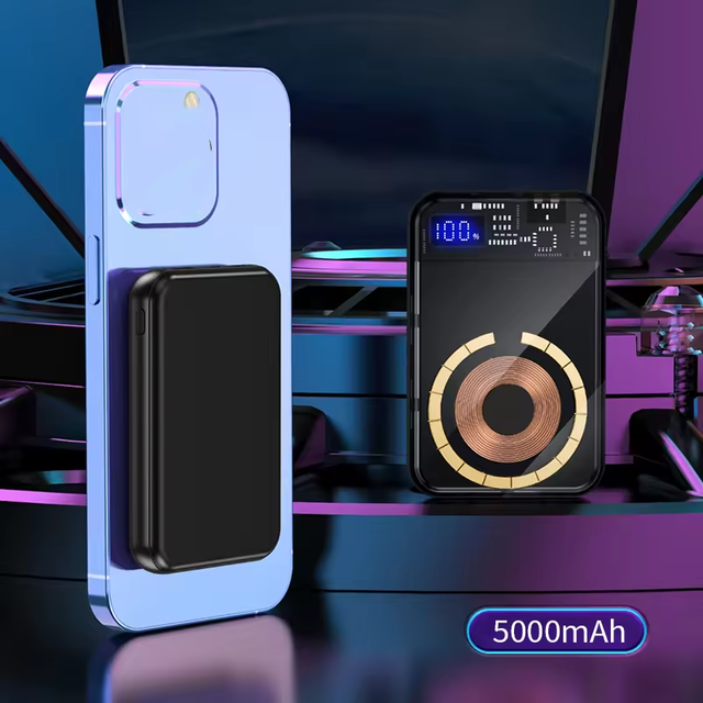 Transparent Magnetic Wireless Charger  Mini High Quality  Wireless  Fast Charging Power Banks