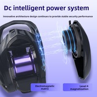 Carrete de Pesca Kemelun DC Baitcasting Pro con Freno Electrónico Inteligente, Sonido Impactante, Cuerpo Metálico Ligero, para Pesca con Señuelos, Mano Izquierda