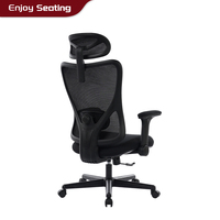 Chaise de bureau ergonomique avec support lombaire en tissu maillé, conçue pour bureau informatique, piètement en métal chromé - Direct Usine
