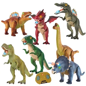 Many Kinds Electric Walking Model Dinosaur Toys Remote Control With Light And Sound