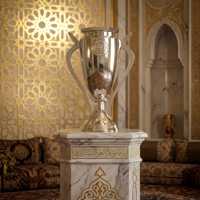 Vase trophée argenté sur mesure à prix d'usine, récompense sportive personnalisée en métal avec impression UV, écologique