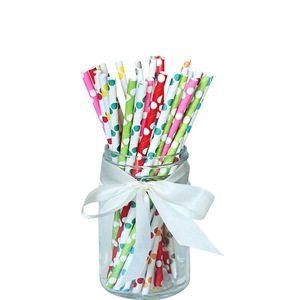 Joinhot Colorful Polka Dot Paper <b>Straws</b> Disposable Eco Friendly Party <b>Drink</b> <b>Straws</b> In Stock - Product Image 5