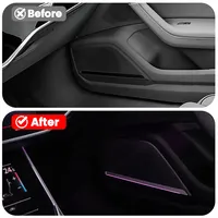Couverture de haut-parleur en métal LED 30 couleurs pour Audi A6 A7 C8 2019-23, garniture de panneau de porte, type BO, lampe décorative, éclairage ambiant intérieur