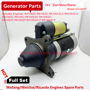 Qdj265f khởi động máy phát điện động cơ phụ tùng weichai 6110 & weifang 4105/4108 động cơ diesel giảm Starter 6105 phụ kiện - Product Image 3
