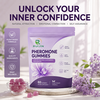 Gummies aux Phéromones OEM Maca Fenugrec L-Arginine Vitamine E pour la Confiance et l'Humeur, à Base de Plantes, Marque Privée, Complément Alimentaire, 60 Gummies