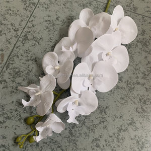 E-214 Vente Chaude Artificielle Orchidée 9 Têtes Vive Papillon Orchidée Tiges Table <span class=keywords><strong>De</strong></span> Mariage Fleurs Blanches Phalaenopsis - Product Image 3