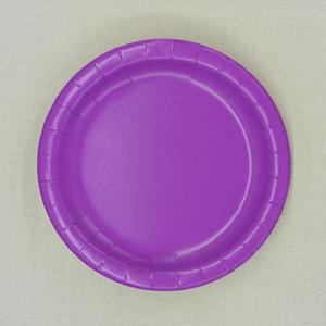 DAMAI Solid Color Party Decorations Purple Paper Dinnerware Set <b>Disposable</b> Party <b>Tableware</b> 7 Inch 9 Inch Paper Plates Cup - Product Image 4