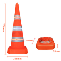 Rungshine CA-A09 Cône de signalisation en tissu Oxford écologique, phosphorescent, résistant aux UV et imperméable pour le contrôle de la circulation |