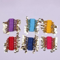 Bracelets de poignet et de cheville pour femmes et filles, accessoire de costume de danse du ventre pour Halloween