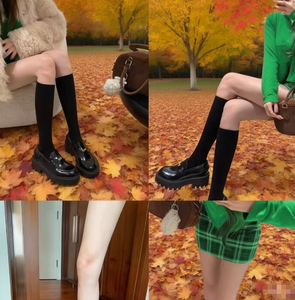 Zapatos de Mujer con Tacón Grueso, Estilo Casual, Sin Cordones, para Caminar, Aptos para Todas las Temporadas, con Detalles Metálicos - Product Image 4