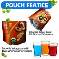 En gros, Sachet Doypack 1L 3L 5L en feuille d'aluminium aseptique avec bec verseur et robinet, pour concentré de café froid, qualité alimentaire, OEM