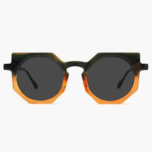 Nuovo Design speciale a forma di cornice verde <span class=keywords><strong>arancione</strong></span> gradiente occhiali da sole in acetato di qualità perfetta e alla moda - Product Image 1