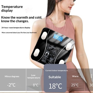 Pèse-<span class=keywords><strong>personne</strong></span> intelligent Bluetooth avec analyse <span class=keywords><strong>de</strong></span> la composition corporelle, haute précision, 180 kg, avec application - Product Image 2