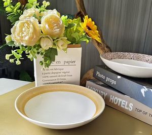 Plat Assiette À Soupe Restaurant Ustensiles De Cuisine Ensemble Buffet Plats En Porcelaine Assiettes À Dîner Avec Design Graphiti - Product Image 3